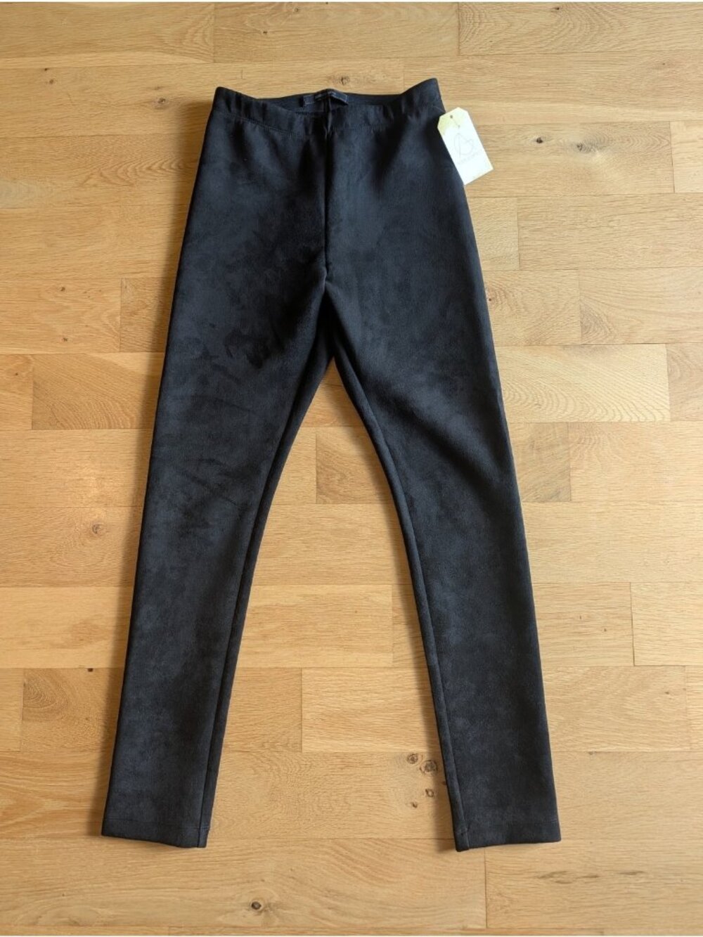 BCBG Max Azria Black Suede Pull On Leggings, Size S